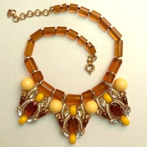 J. Crew Amber and yellow statement necklace